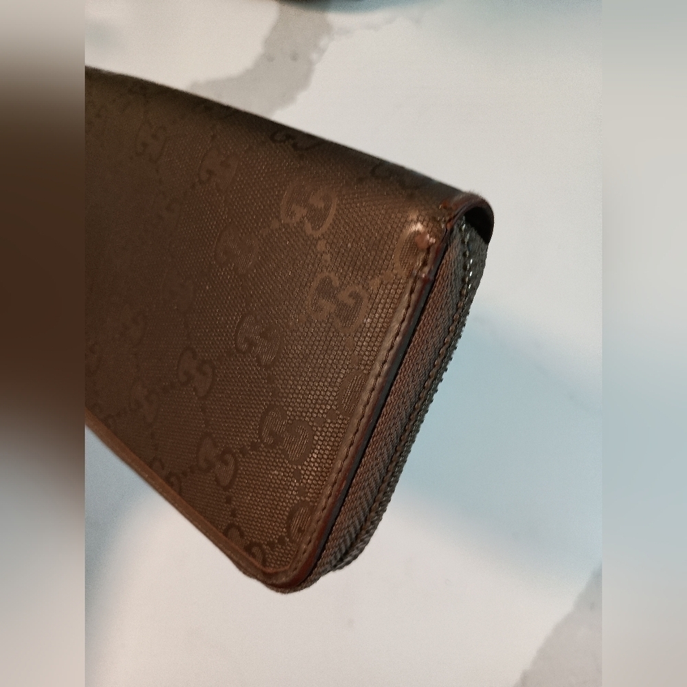 GUCCI Guccissima Bronze Long Wallet - Picture 5 of 15